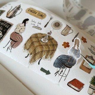 Washi tape PET tape Yier bế viền Tea Party vibe cổ điển