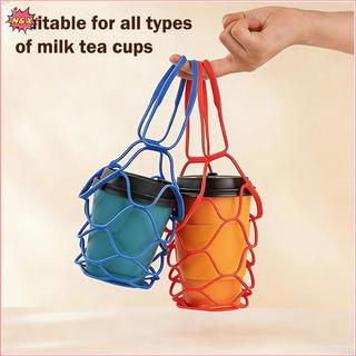 Túi tote silicon có thể giặt được N & X Túi đựng nước có thể tái sử dụng Túi tote cốc Thảm uống cà phê Trà sữa Túi đựng trà Giỏ lưới cho người tổ chức dã ngoại.