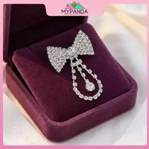 MYPANDA Heart Chain - Trâm cài kim loại thời trang dành cho nữ, phù hợp với trang phục tiệc đặc biệt.