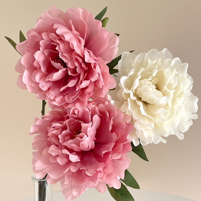 [Sẵn Sàng] Hoa Mẫu Đơn Giả Cao Cấp 18cm Bó Hoa Lụa Mẫu Đơn Phong Cách Châu Âu Decor Nhà Cửa Sang Trọng Phụ Kiện Chụp Ảnh Trang Trí Đám Cưới (37cm)