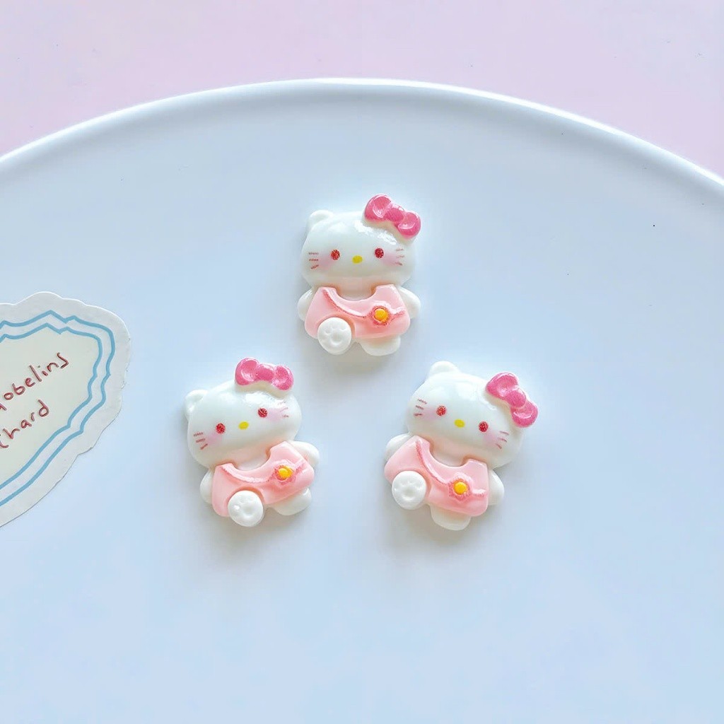 Set Charm Hello Kitty Hồng Bánh Ngọt Cute Mini – Charm Mèo Kitty Kem Dâu Kawaii Dễ Thương Trang Trí Dép Hot Trend