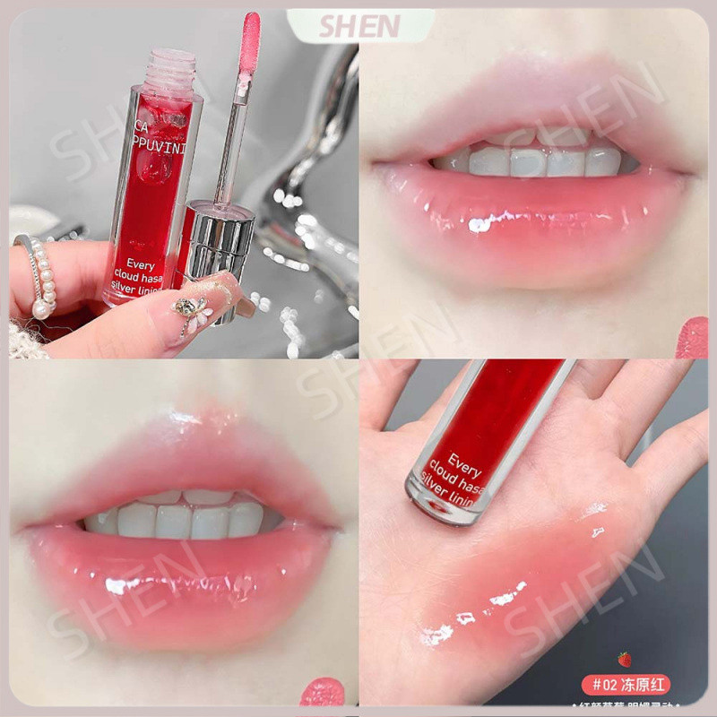 CAPPUVINI Crystal Feel Ice Trong Suốt Son Dầu Dưỡng Ẩm Trong Suốt Bóng Cảm Giác Nước Bóng Gương Thủy Tinh