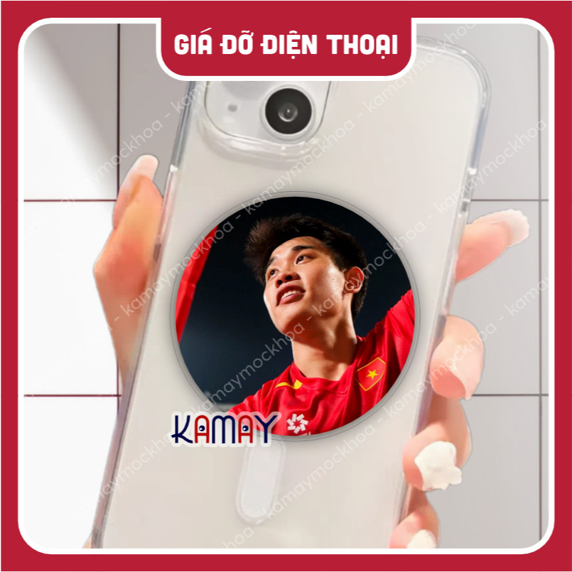 Móc khoá /Pop cầu thủ bóng đá Đình Bắc giá đỡ điện thoại - Sango