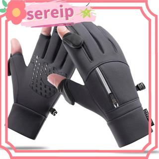 Găng tay màn hình cảm ứng SEREIP, Trượt tuyết câu cá có lớp lót ấm áp Găng tay chống lạnh, Găng tay đi xe đạp nam ấm áp mùa đông chống gió Chạy bộ ngoài trời
