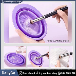Bộ dụng cụ làm sạch cọ trang điểm hoàn chỉnh Chất liệu Silicon، Khay rửa cọ ، Bộ 3 sản phẩm