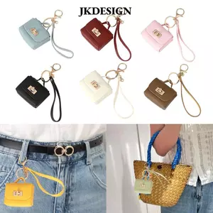 Túi chìa khóa JKDESIGN, Ví đựng tiền xu nhỏ bằng da PU đa chức năng, Mặt dây chuyền bền bỉ Mini Móc khóa du lịch