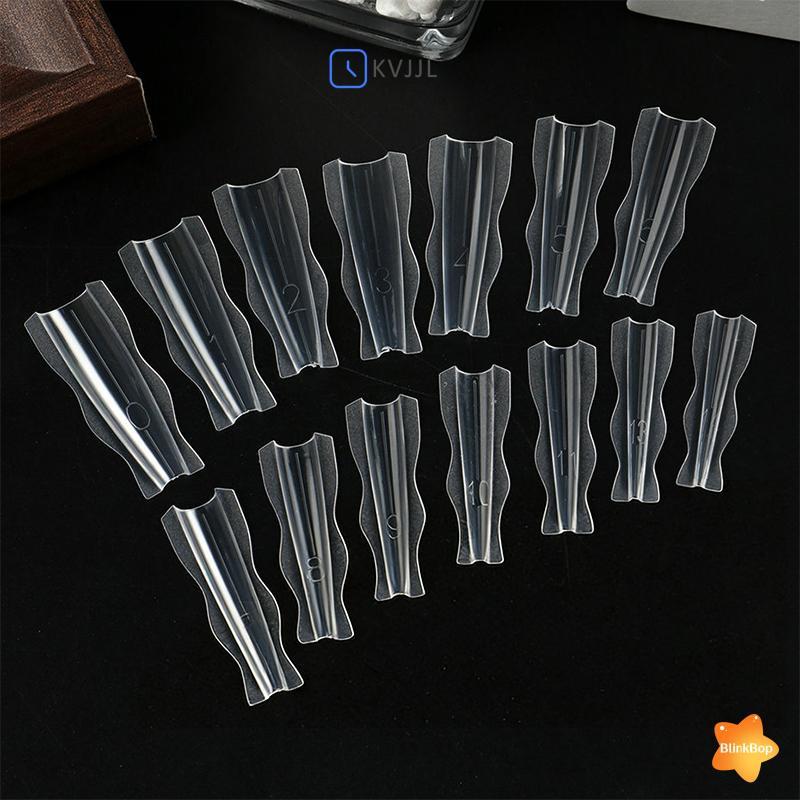 [KvJJL-t] 60 Chiếc Sandwich Dual Nail Form Quan Tài Hạnh Nhân Móng Tay Mẫu 15 Kích Thước Có Thể Tái Sử Dụng Trên Đáy Hình Thức Móng Tay Nghệ Thuật Nối Dài Top Khuôn Đáy Khuôn Mới