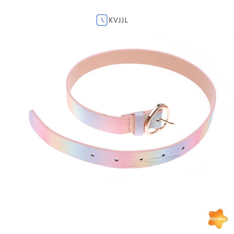 Thắt lưng trẻ em bé gái PU nhiều màu, đầm công chúa, quần jean, trái tim tình yêu