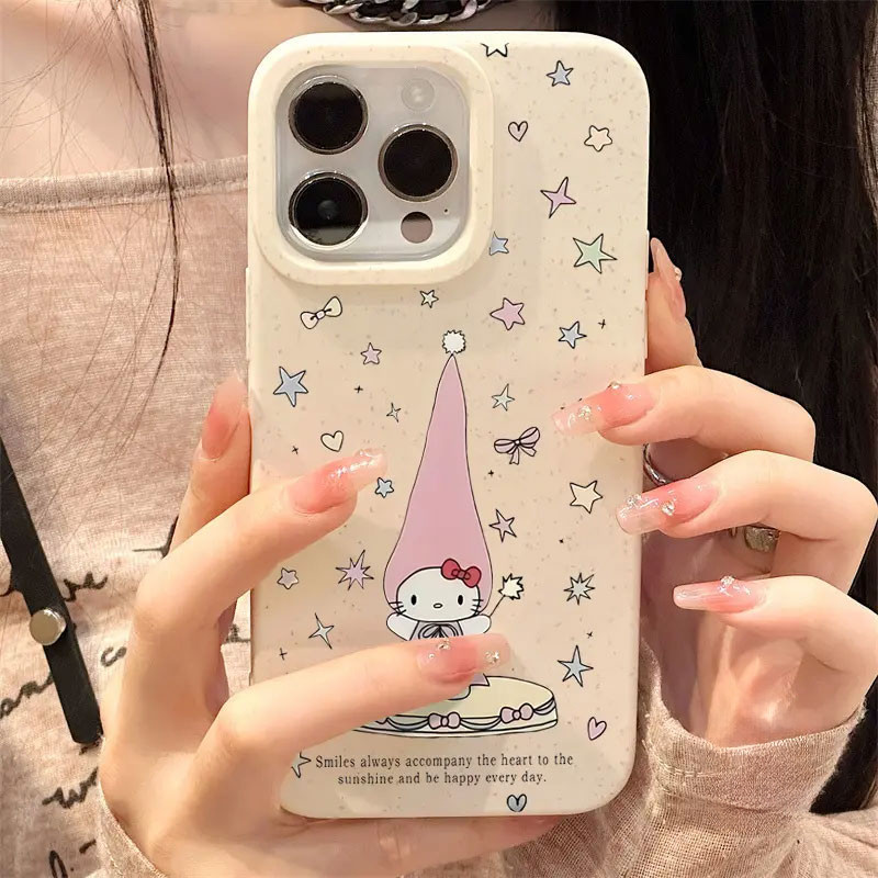 Ốp Hello Kitty Ngôi Sao Màu Sắc Cho iPhone 11-17 Pro Max