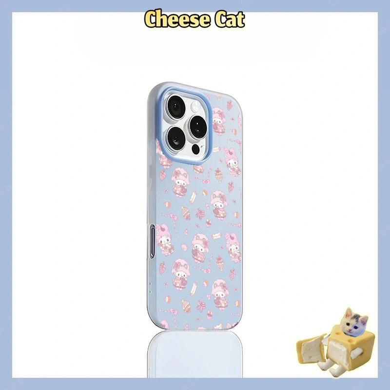 Pink Cánh Bướm Rabbit Vỏ điện thoại dành cho iPhone 14 15 16 13 12 11 Pro Max Xs Max XR 17 Air Vỏ iPhone màu hồng