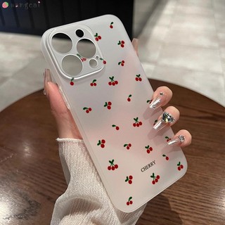 Dành Cho Samsung Galaxy A56 A55 A54 A53 A17 A16 M55 C55 S20 S10 Note 20 Ultra FE S10e 10 Plus S20 + S10 + 10 + 9 Ốp Điện Thoại Dễ Thương Màu Đỏ Anh Đào Bé Gái Đơn Giản Mỏng Trắng Vỏ Mềm