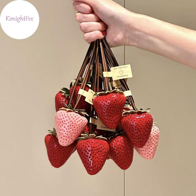 K2nightFee Dâu Móc Khóa Trái Cây Cho Bé Gái Vòng Chìa Khóa Ô Tô Thực Tế Đa Năng Túi Mặt Dây Chuyền Quà Tặng Nhỏ Để Sử Dụng Hàng Ngày VN