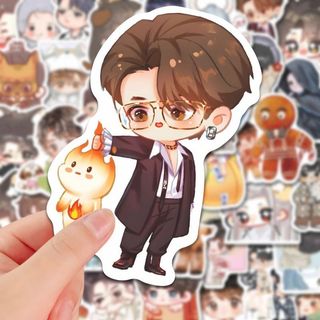 - 122 Tờ Phiên Bản Q Dễ Thương Tanjian Times Hàng Hóa Miếng Dán Dễ Thương Raiders Gỗ Đàn Hương Duoduo diy Điện Thoại Di Động Miếng Dán ipad Chống Thấm Nước