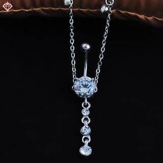 Vòng rốn đính đá pha lê - Trang sức xuyên cơ thể sang trọng