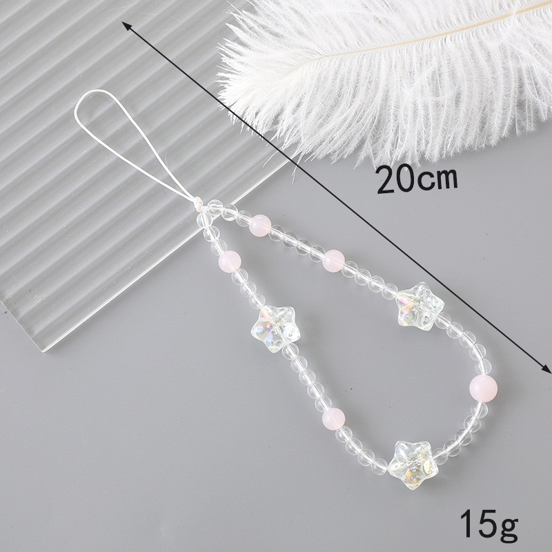 Dây đeo điện thoại gấu xinh bướm hạt trang trí, chống mất mát, phụ kiện trang trí túi xách tiện lợi