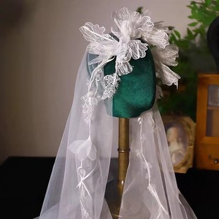 Mũ Cưới Ren Hoa Cho Cô Dâu Phong Cách Retro