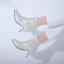 VNMZG34-39 Kích Thước Lớn OL Đi Lại Tất Cả Trận Đấu Giày Bốt Nữ Stiletto Gót Nhọn Ngón Chân Tay Martin Ống Ngắn Giày Bốt Thời Trang