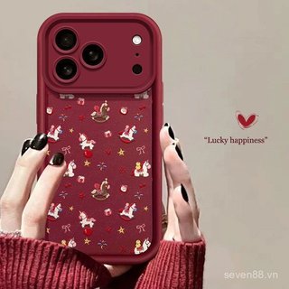 Ốp Điện Thoại Thích Hợp Cho iPhone 7 8 X XS XR XSMAX 11 12 13 14 15 16 17 Pro max Plus Air Festive Pony Chain Vỏ Bảo Vệ Chống Sốc Bao Gồm Tất Cả N1HH