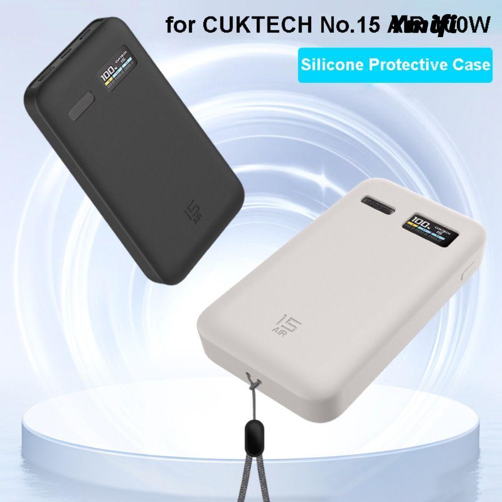 YMIFI Silicone, Bảo vệ chống sốc mềm, Vỏ bảo vệ di động chống bụi màu trơn chất lượng cao cho Du lịch CUKTECH No.15 AIR 15000mAh 100W