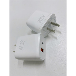 Củ sạc nhanh 30W, công nghệ GaN, 2 cổng ra USB - Type C- công suất thực tế, hỗ trợ sạc nhanh cho tất cả dòng ip.