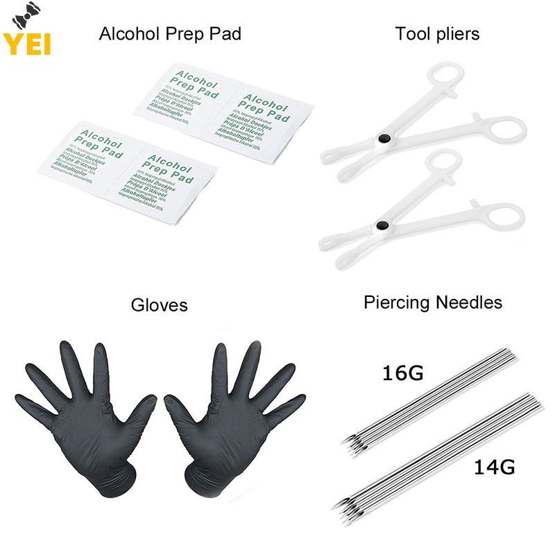 Phụ Kiện Xỏ Khuyên BodyYEI 72 Miếng - Mũi, Môi, Lông Mày, Lưỡi