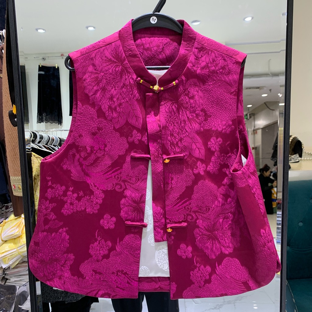 Áo Vest Nữ Retro Mùa Thu 2025 - Phong Cách Trung Hoa và Thiền Đường