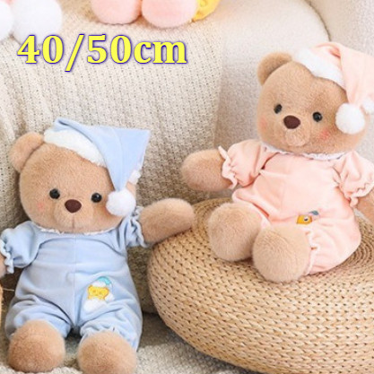 Gấu Bông Teddy Mặc Đồ Ngủ Dễ Thương, Chất Liệu Vải Lông Mềm Mại, Làm Gấu Ôm Ngủ, Quà Tặng Sinh Nhật Cho Bé, Bạn Gái