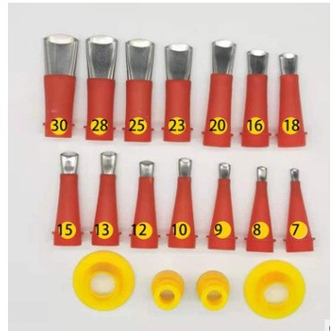 Bộ vòi đi keo silicon inox 18/16 chi tiết, Bộ Đầu/Vòi Đi Keo (Silicon), Đầu Bơm Keo, Dùng Cho Súng Bắn Keo