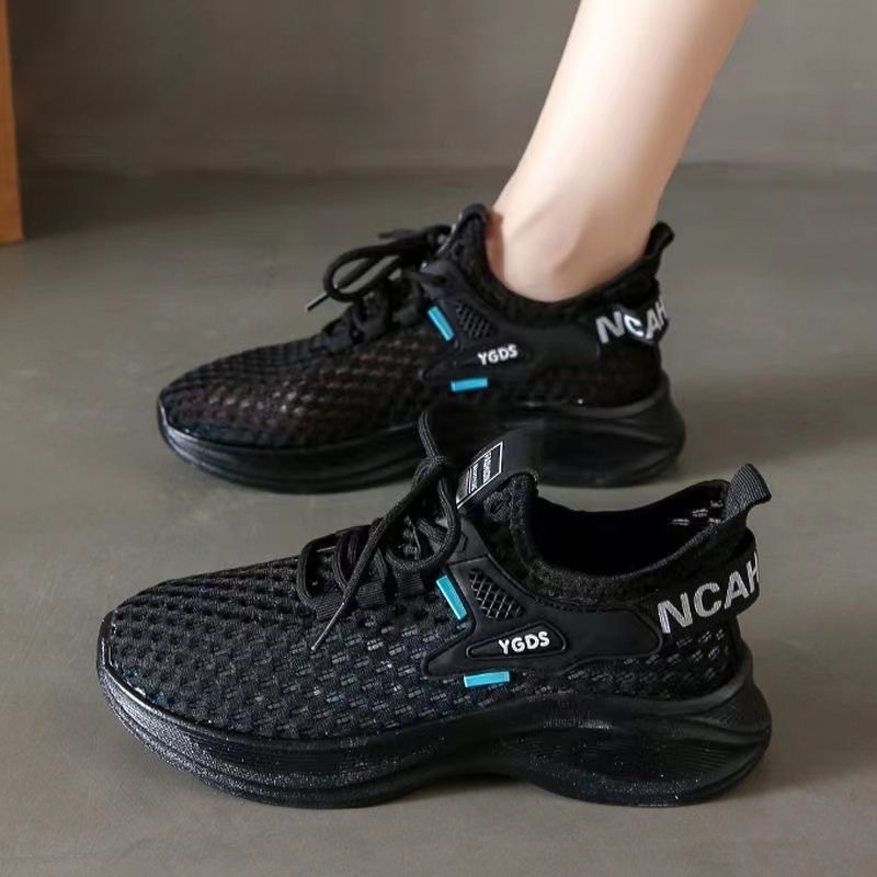 Mùa Hè Độc Quyền Thoáng Khí Mỏng Phong Cách Rỗng Giày Lưới Nhẹ Chạy Bộ Dừa Thể Thao Nam Nữ Giày N4DS