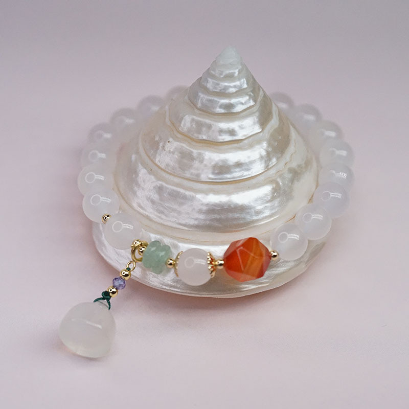 Vòng tay Chalcedony có thể tháo rời dễ thương thời trang