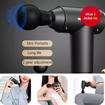 Súng Mát Xa Mini Fascia Thư Giãn Cơ Bắp Thông Minh Massage Toàn Thân Súng Tác Động Điện Nhỏ Gọn Di Động Toàn Thân