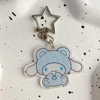 4Pcs Sanrio Cute Kawaii Cartoon Kuromi My Melody Dark Wind Acrylic Bag Pendant Couple Keychain Acrylic Pendant