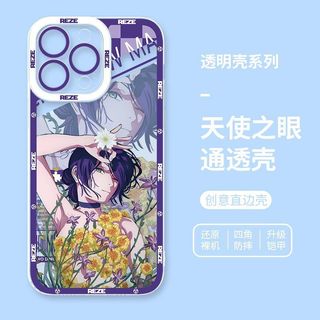 Anime Chainsaw Man Reze Denji Vỏ Điện Thoại Cho Infinix Hot 30i 30 40 Note 40 30 50S GT 30 Pro Tecno Spark 20 Pro Ốp Lưng Rõ Ràng Chống Sốc Hoa Văn Mắt Thiên Thần Silicone TPU