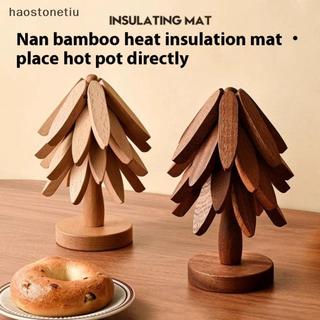 NS Cây Thiết Kế Đứng Gỗ Cây Giáng Sinh Hình Trang Trí Chống Da Đầu Chịu Nhiệt Bàn Trang Trí Thảm Coaster Placemats Nồi NS