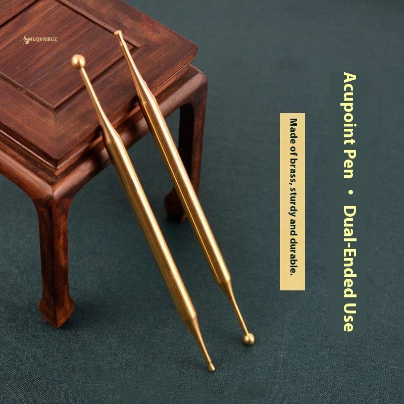 MUQV Châm Cứu Bút Bằng Thép Không Gỉ / Đồng Thau Hướng Dẫn Sử Dụng Cơ Thể Kích Hoạt Điểm Thăm Dò Bút Mô Sâu Massage, Dụng Cụ Phản Quang Mặt Kép n