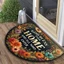 JUIC Doorway Thảm chào mừng, Thảm lót cửa chùi chân nửa tròn hoa Boho, Thảm cửa lối vào dày chống trượt có thể giặt được trong nhà