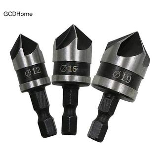 GCDHome 3 Cái Hex Countersink Boring Set Cho Kim Loại Mũi Khoan Dụng Cụ Lục Giác Thép Carbon HOT