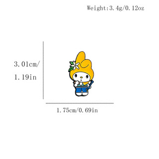 SANRIO 10 cái / bộ ‌Huy hiệu Pin Hello Kitty Luffy One Piece Sanrio‌ Pin trang trí nhỏ giọt dầu bằng kim loại hoạt hình