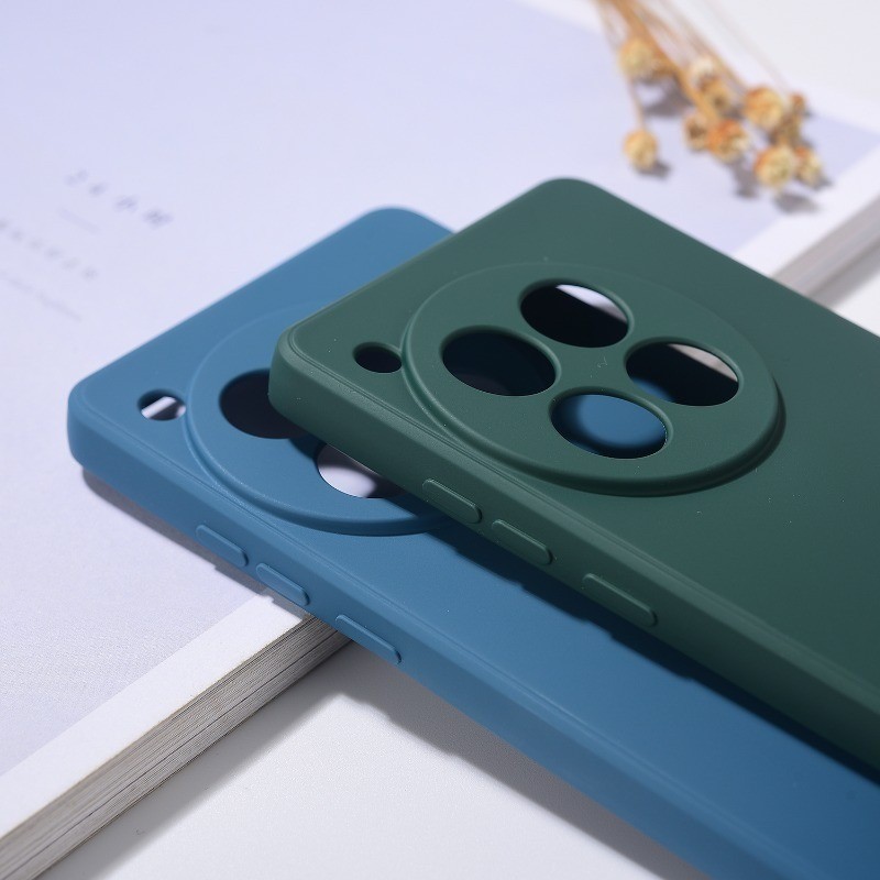 Full Cover Chất Lỏng Cạnh Thẳng Ốp Lưng Điện Thoại OnePlus 8 8T 9 9R 9RT 8T + Pro 5G Ốp Lưng Chống Cháy Nổ Chống Rơi Bao Silicon Mờ