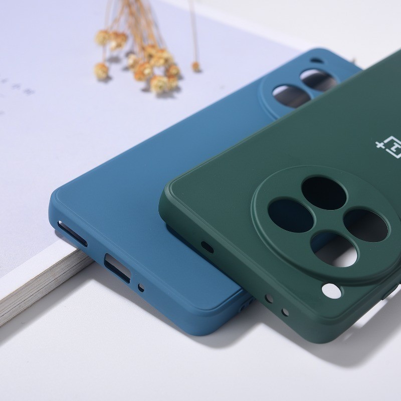 Full Cover Chất Lỏng Cạnh Thẳng Ốp Lưng Điện Thoại OnePlus 8 8T 9 9R 9RT 8T + Pro 5G Ốp Lưng Chống Cháy Nổ Chống Rơi Bao Silicon Mờ