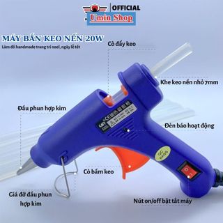 Máy Bắn Keo Nến, Súng Bắn Keo ( Màu ngẫu nhiên) Silicon Loại Nhỏ Công Suất 20W Nóng Chảy Nhỏ Gọn