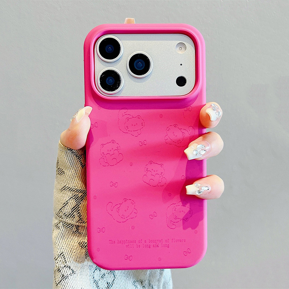 Ốp điện thoại silicon lỏng toàn màn hình cho mèo cho iPhone 17 Pro Max 17 Air 16 Plus 15 14 13 12 11 Vỏ bảo vệ chống sốc