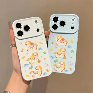 Phim hoạt hình màu vàng nhạt Cub gạo nếp trường hợp cho iPhone 17 trường hợp điện thoại 16promax 15 14