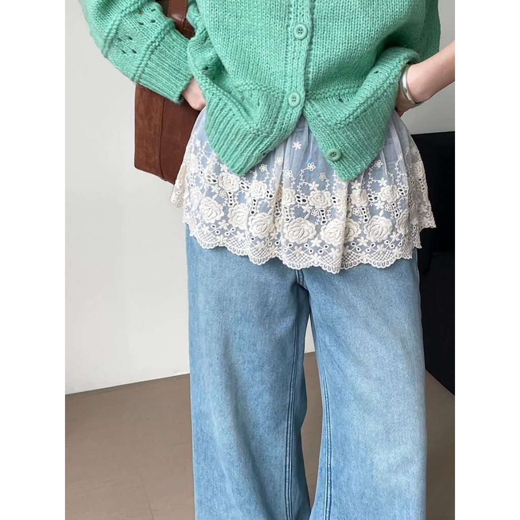 Váy Milyfashion từ polyester, phong cách Mori Nhật-Bản, hoạ tiết hoa hồng và ren eo thun