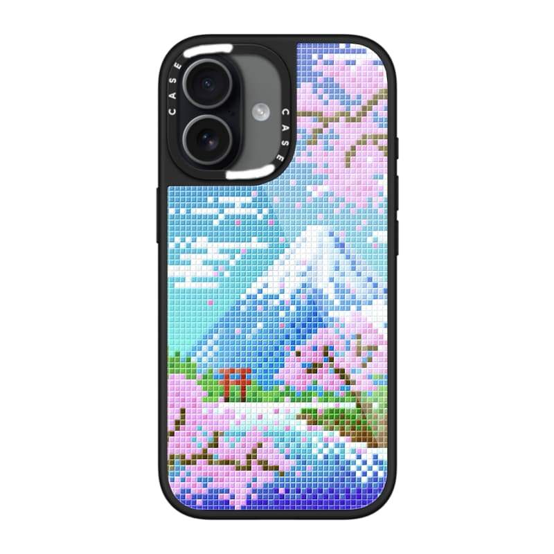 CASECASE X Sakura Mount Fuji Ốp Lưng Kính Hút Từ Tính Chống Trầy Xước Cho IPhone 17 Air 16 15 14 Pro Max Plus Ốp Lưng Cứng Có Hộp Khắc Logo