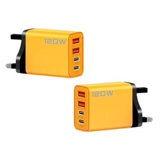 120W Sạc Đa Cổng Dual PD + Dual TYPE-Mobile Sạc Điện Thoại Đồng Hồ Đo Sạc Tiêu Chuẩn Anh Cắm 262.3