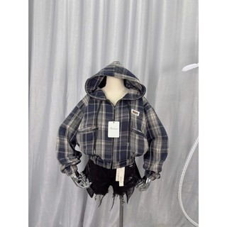 Áo Sơ Mi Nỉ Caro Có Mũ Unisex Form Rộng 2 Túi – HoodieX
