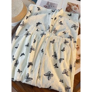 Quần Ống Rộng – In Bướm Đính Đá, Lưng Thun Streetwear Unisex, 3 màu cá tính.