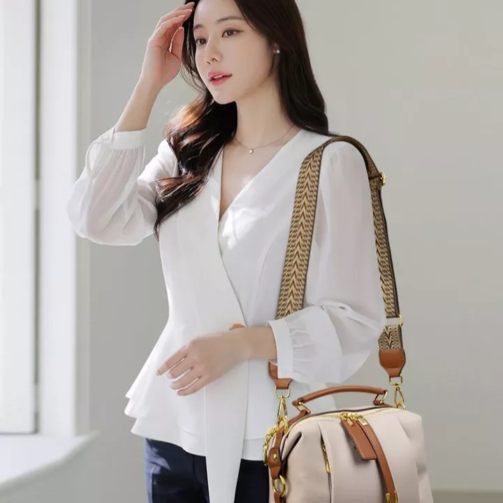 Da Thật Chính Hãng Da Mềm Túi Da Bò Nữ Hợp Thời Trang Dây Đeo Vai Rộng Túi Đeo Vai Nữ Túi Đeo Ngang Túi Đi Làm Túi Boston Túi Xô Túi Đa Năng – 6
