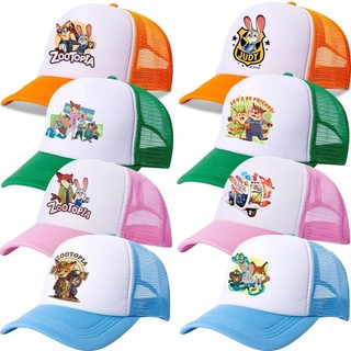 Zootopia in mũ bóng chày thoáng khí mũ chống nắng lưới polyester mũ xe tải có thể điều chỉnh mũ quà tặng sinh nhật